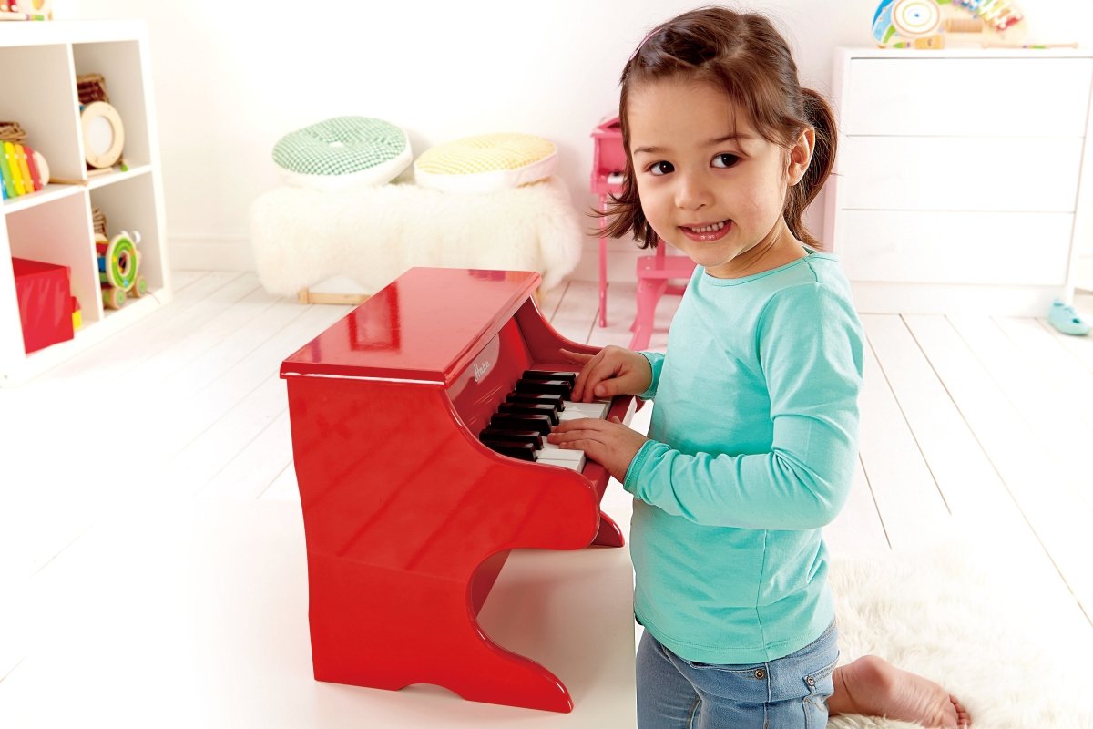 Hape Mini Playful Piano Musical Instrument Red - Premium for Kids in Qatar | Toysaro.com