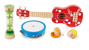 Hape Mini Band Wooden Musical Instrument Set - 5pcs - Premium for Kids in Qatar | Toysaro.com