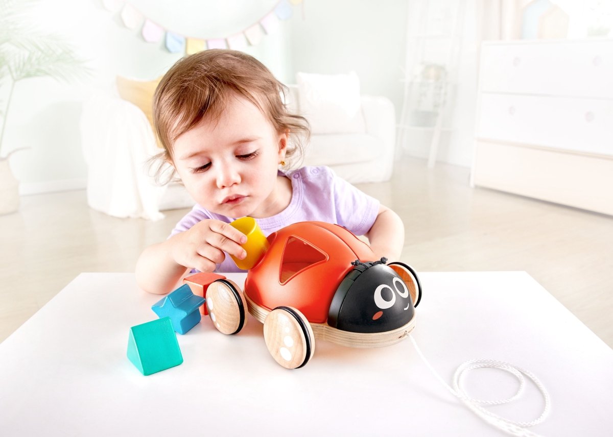 Hape Wooden Ladybug - Themed Push and Pull - Along Toy - Premium for Kids in Qatar | Toysaro.com