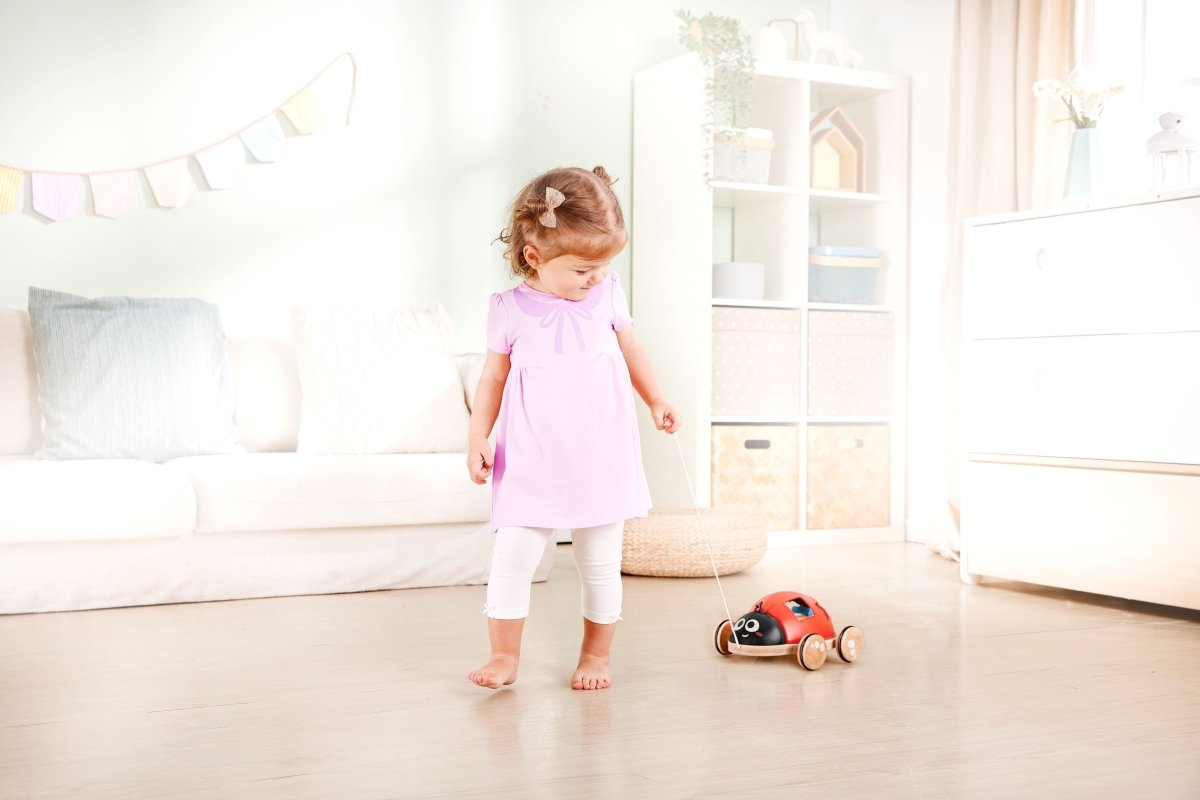 Hape Wooden Ladybug - Themed Push and Pull - Along Toy - Premium for Kids in Qatar | Toysaro.com