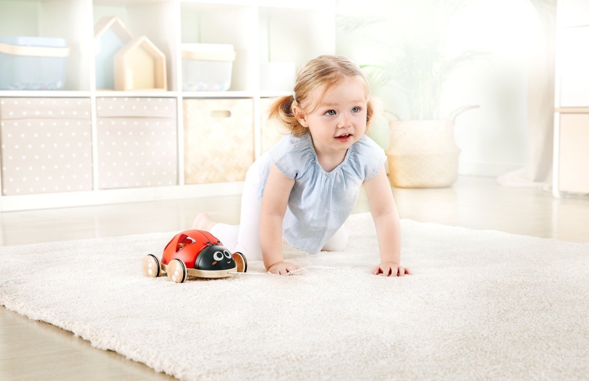 Hape Wooden Ladybug - Themed Push and Pull - Along Toy - Premium for Kids in Qatar | Toysaro.com