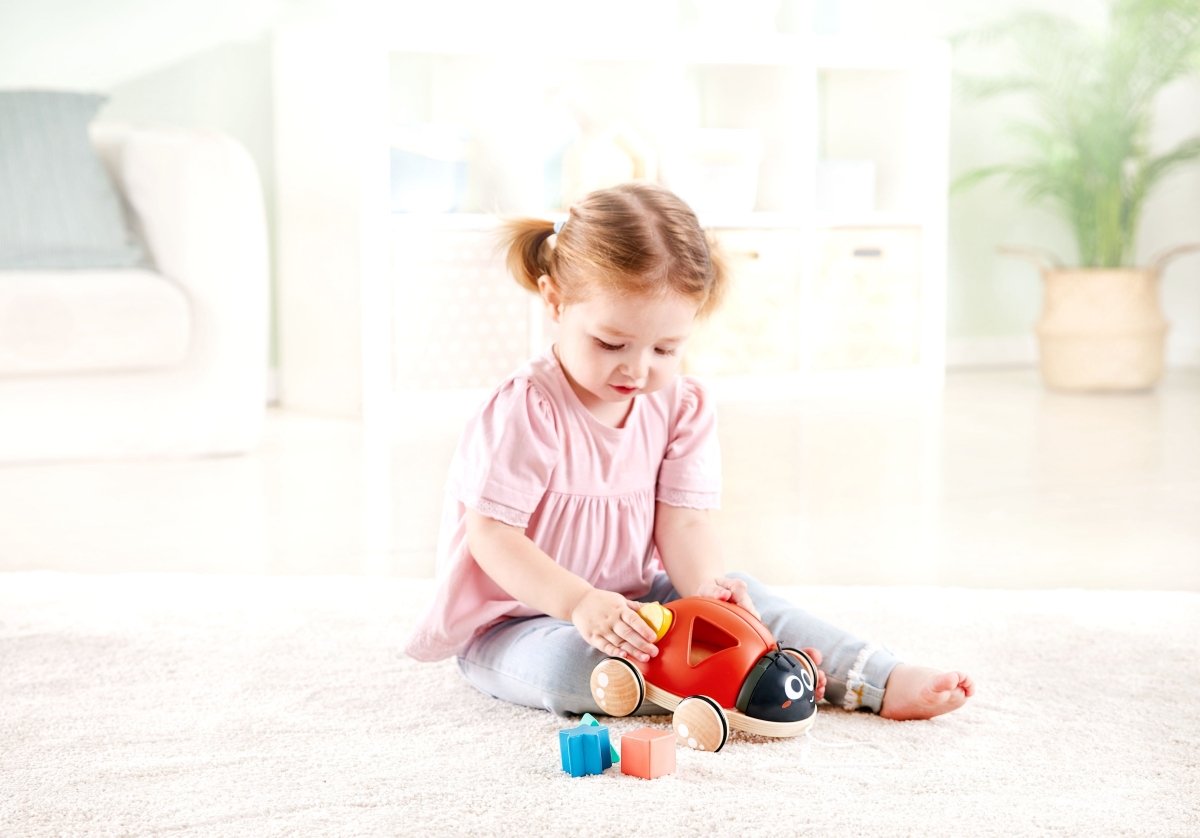 Hape Wooden Ladybug - Themed Push and Pull - Along Toy - Premium for Kids in Qatar | Toysaro.com