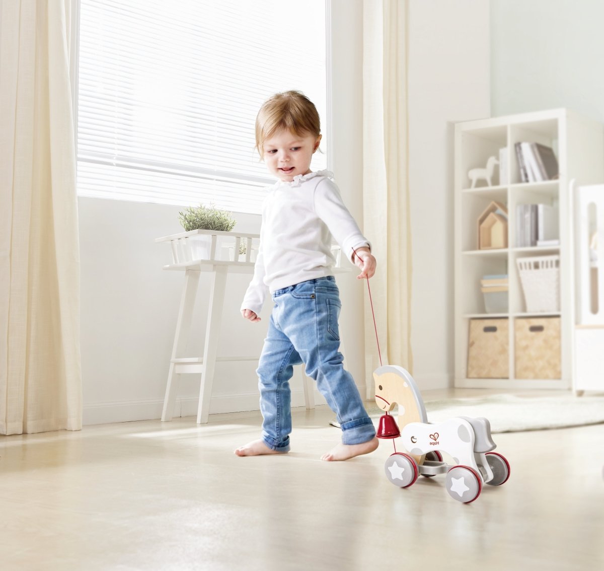 Hape Pony Pull Along Push and Pull Toy - Premium for Kids in Qatar | Toysaro.com