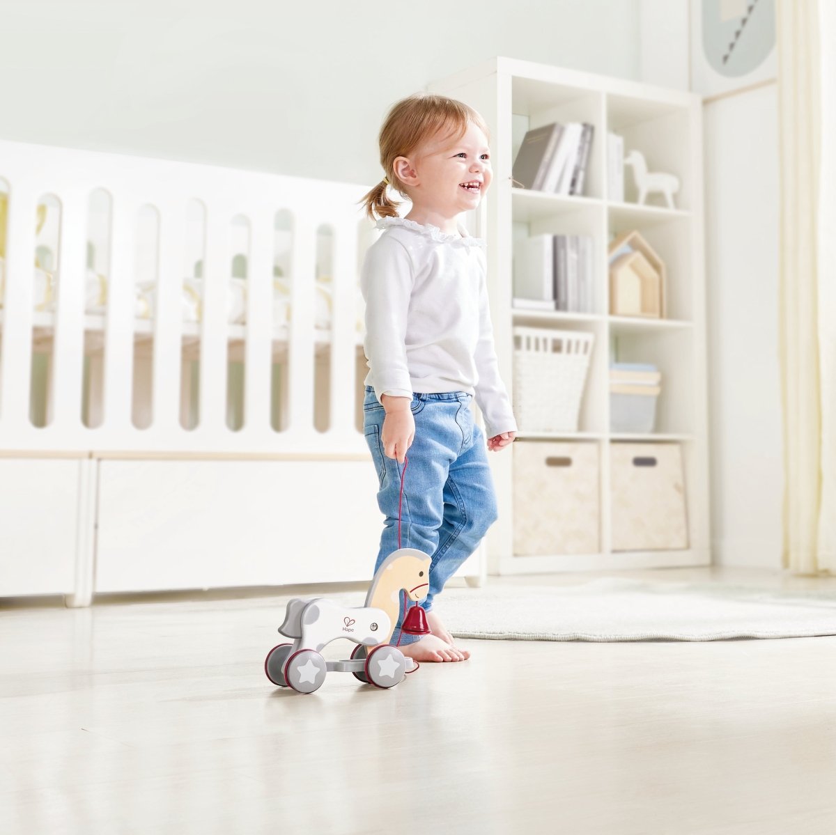 Hape Pony Pull Along Push and Pull Toy - Premium for Kids in Qatar | Toysaro.com