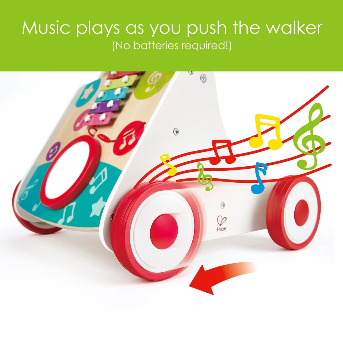 Hape Wooden First Musical Walker - Premium for Kids in Qatar | Toysaro.com