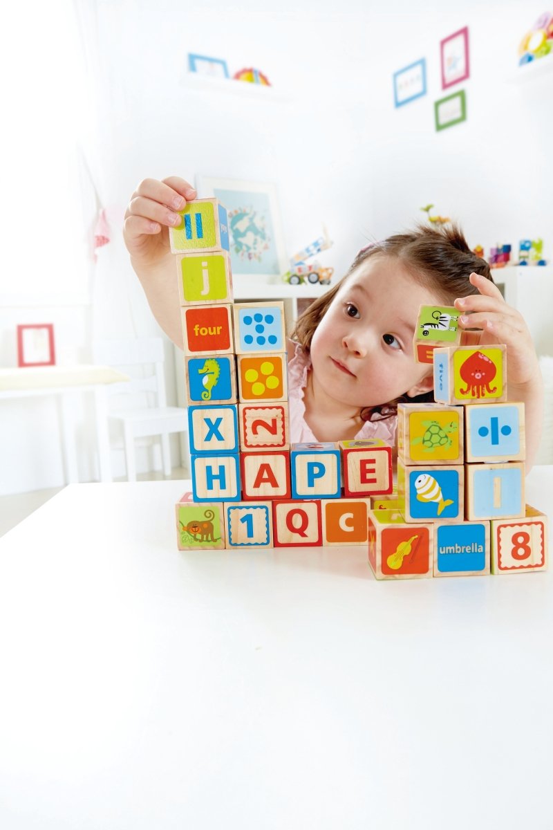 Hape Educational ABC Blocks 26pcs - Premium for Kids in Qatar | Toysaro.com