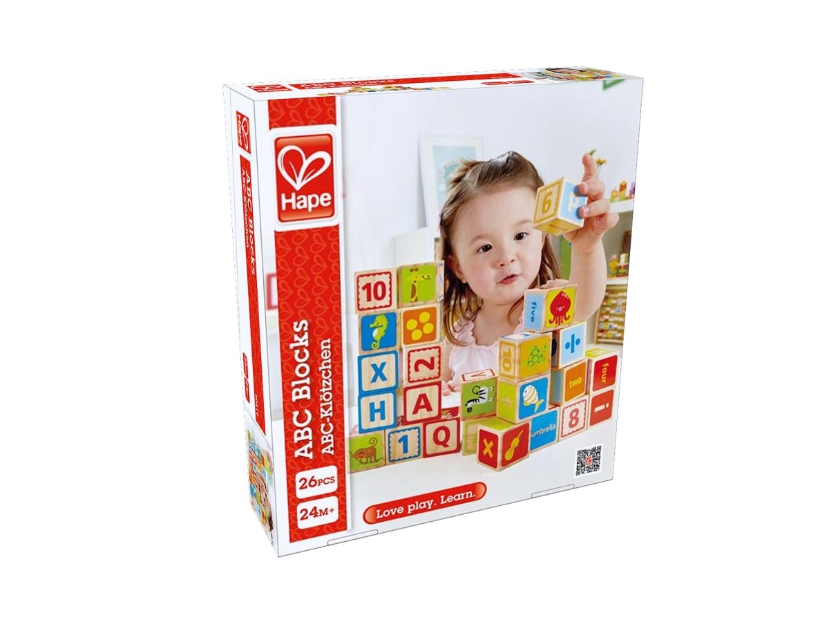 Hape Educational ABC Blocks 26pcs - Premium for Kids in Qatar | Toysaro.com