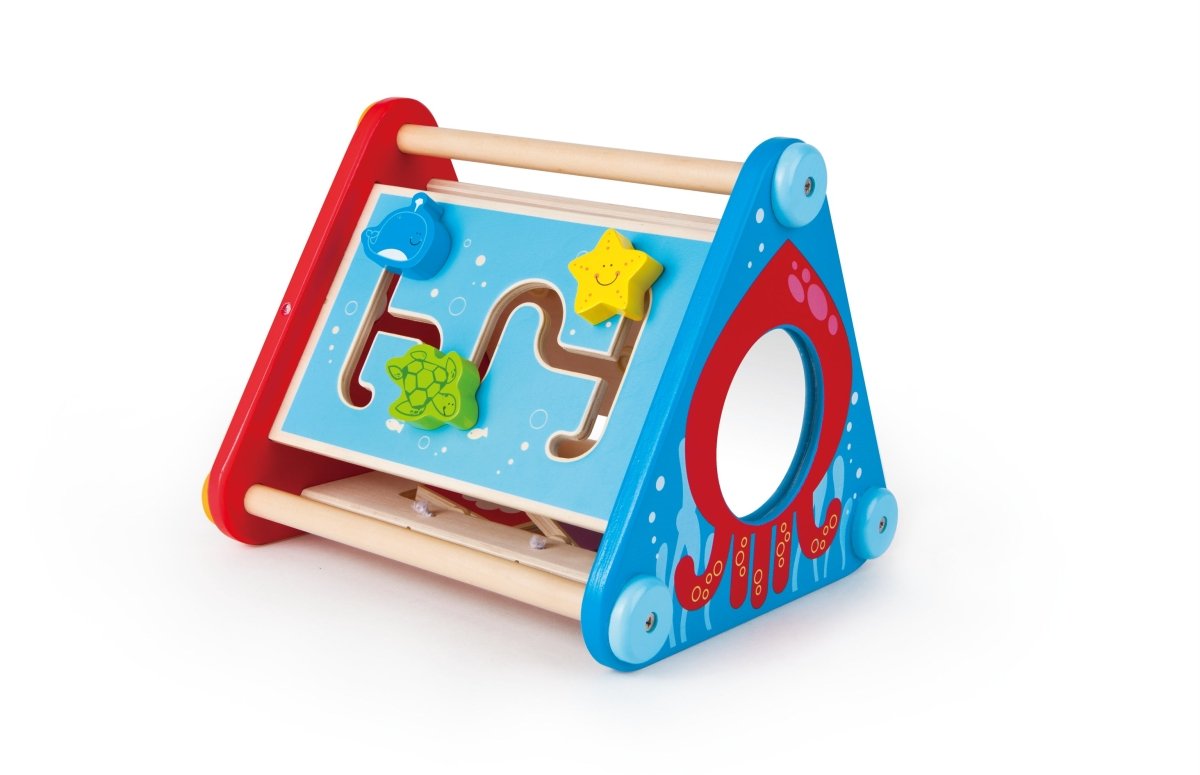 Hape Take - Along 5 Sided Wooden Sensory Activity Box - Premium for Kids in Qatar | Toysaro.com