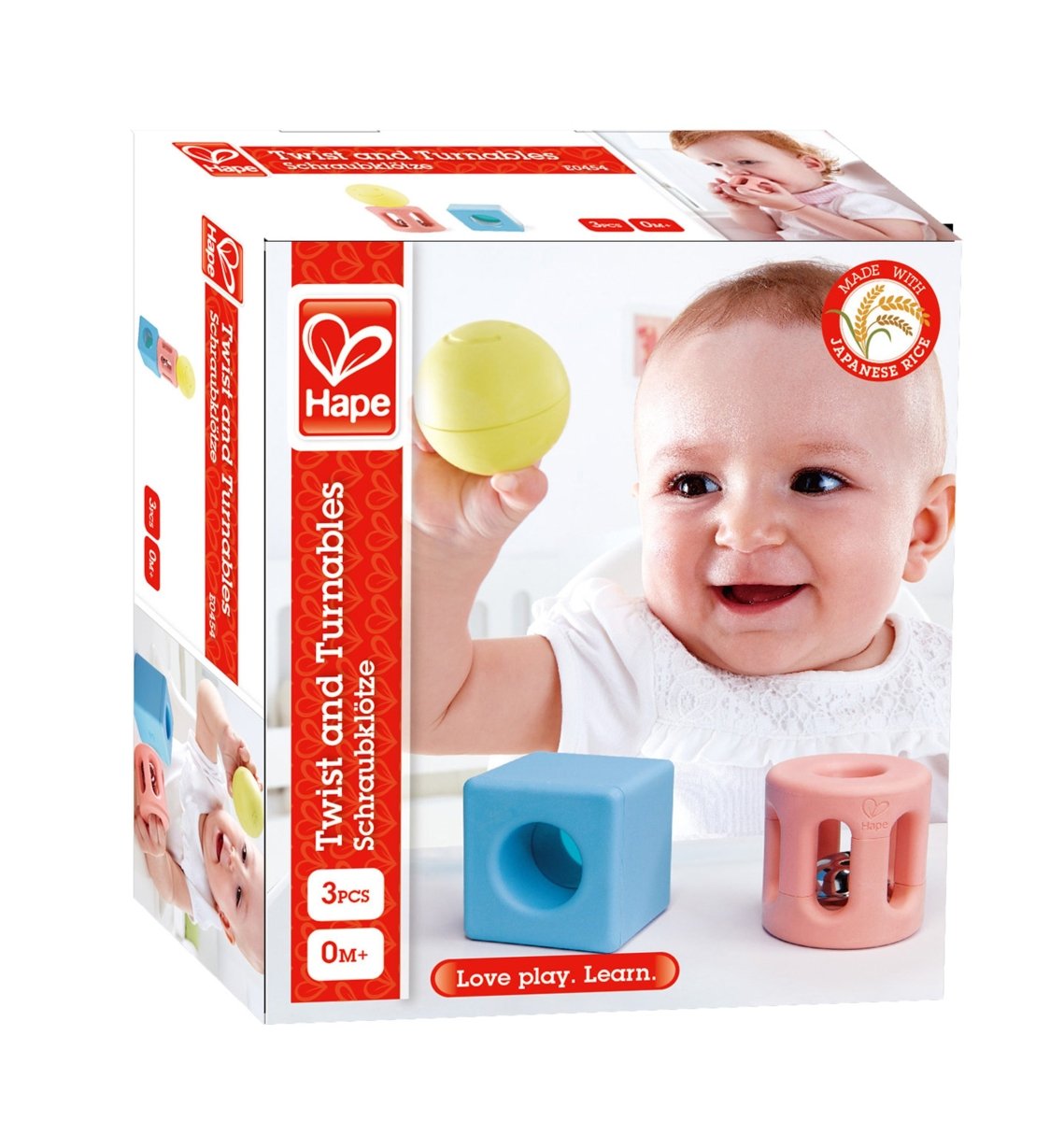 Hape Geometric Rattle Rice - Based Infant Toy - Premium for Kids in Qatar | Toysaro.com
