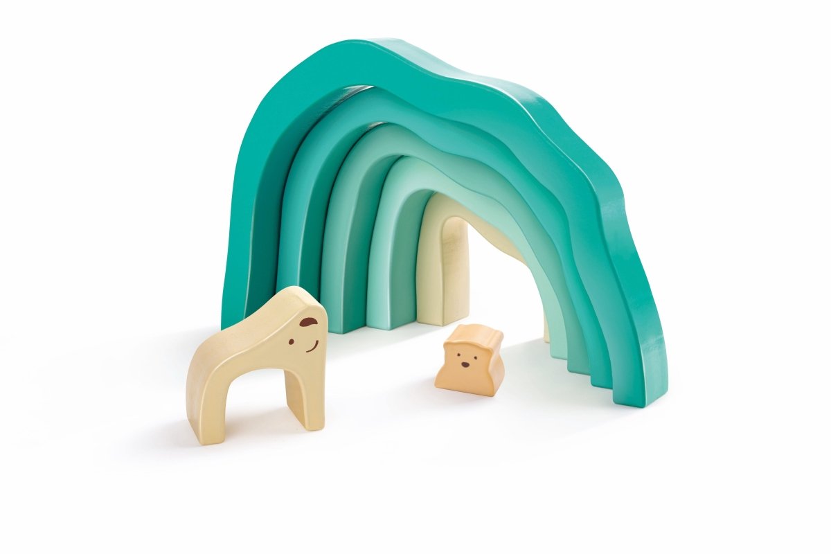 Hape Arctic Polar Bear Stacking Blocks - Premium for Kids in Qatar | Toysaro.com