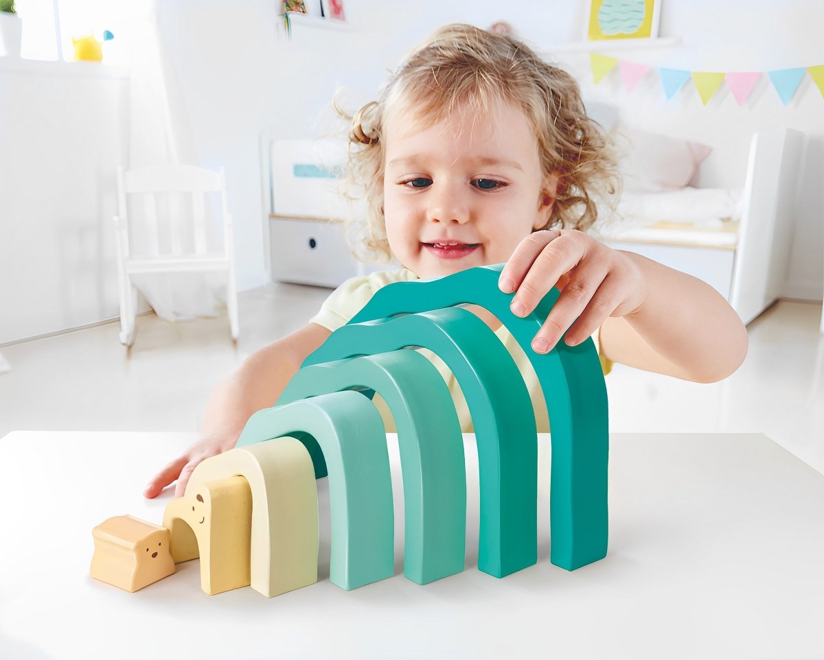 Hape Arctic Polar Bear Stacking Blocks - Premium for Kids in Qatar | Toysaro.com