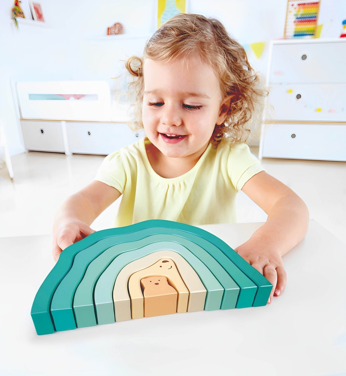 Hape Arctic Polar Bear Stacking Blocks - Premium for Kids in Qatar | Toysaro.com