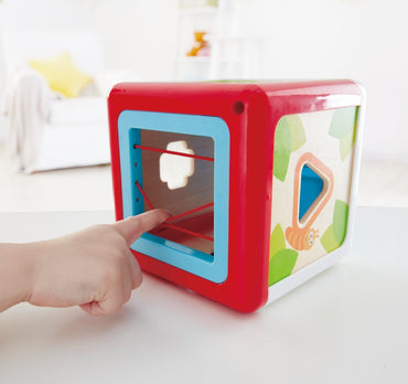 Hape Wooden Colorful Shape Sorting Box - Premium for Kids in Qatar | Toysaro.com