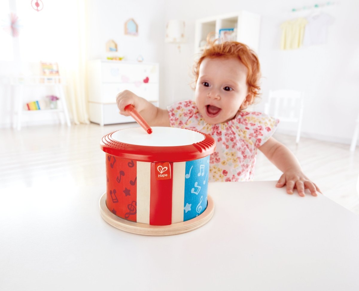 Hape Double - Sided Musical Drum w/ Stick - Premium for Kids in Qatar | Toysaro.com