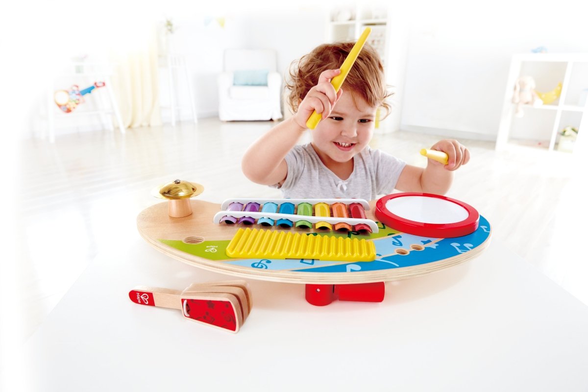 Hape 5 - in - 1 Mighty Mini Band Musical Wooden Instrument Set - Premium for Kids in Qatar | Toysaro.com