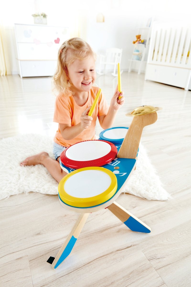 Hape Wooden Drum & Cymbal Musical Set - Premium for Kids in Qatar | Toysaro.com