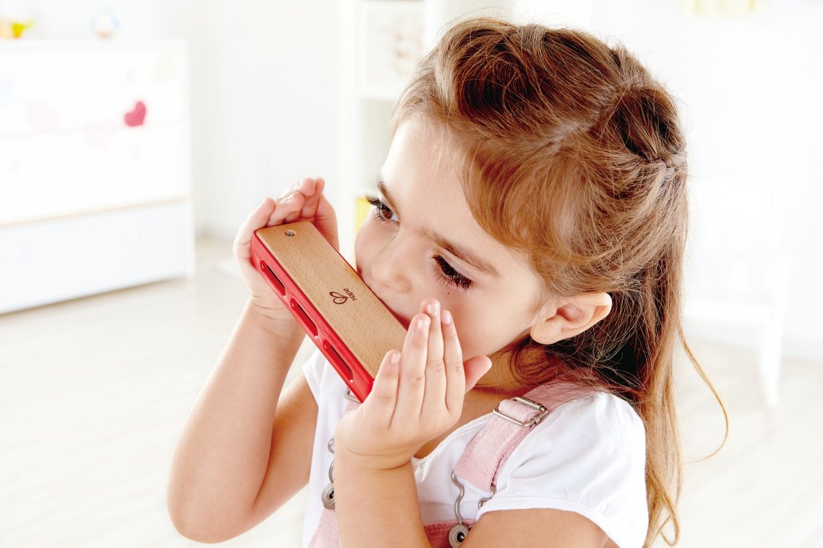 Hape Blues Harmonica Wooden Musical Instrument - Premium for Kids in Qatar | Toysaro.com