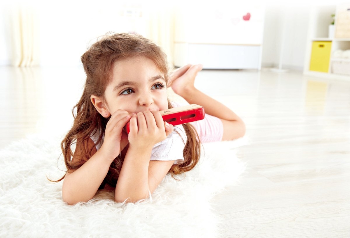 Hape Blues Harmonica Wooden Musical Instrument - Premium for Kids in Qatar | Toysaro.com
