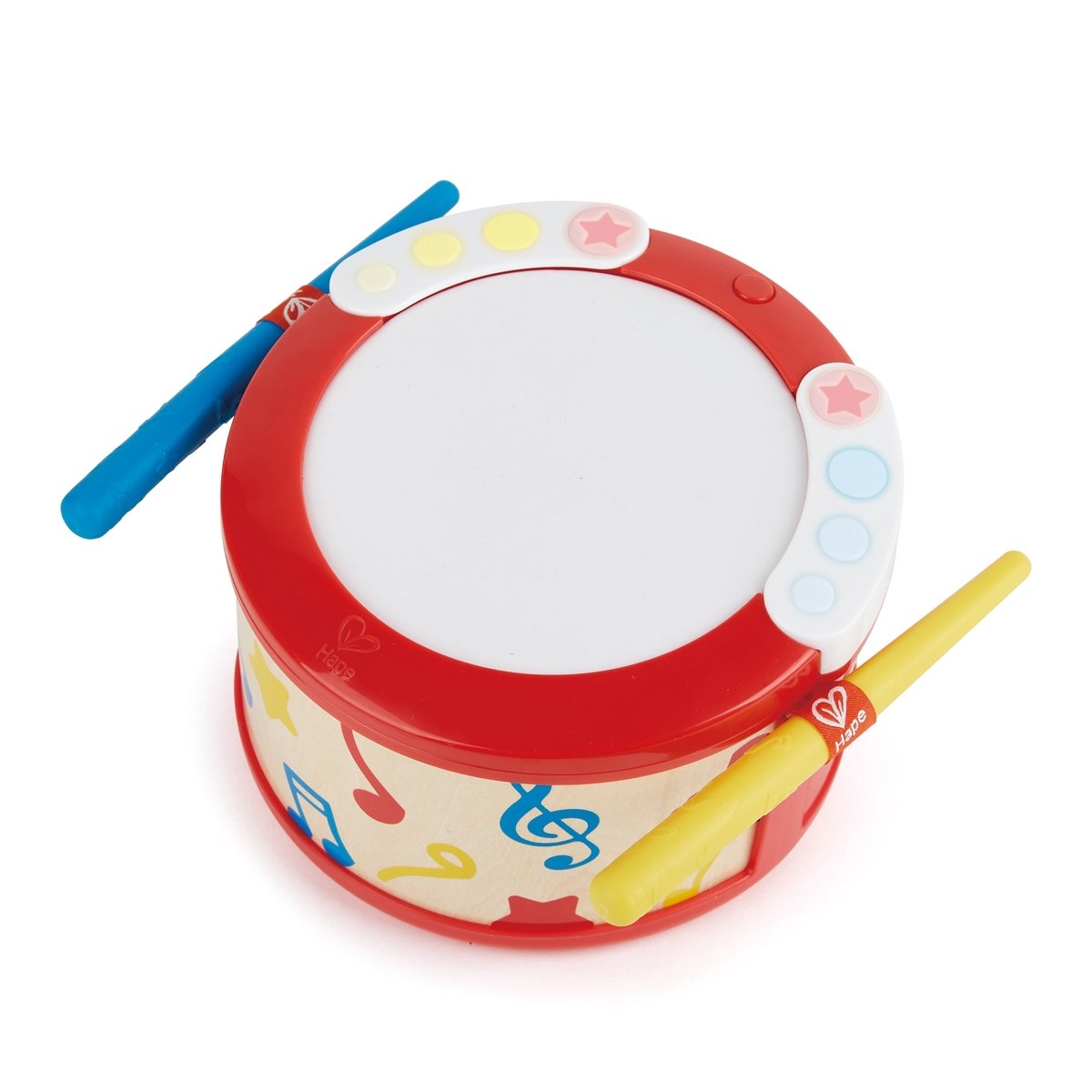 Hape Learn with Lights Musical Instrument Drum Set - 3pcs - Premium for Kids in Qatar | Toysaro.com