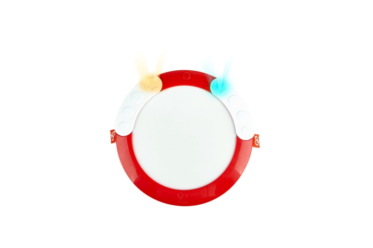 Hape Learn with Lights Musical Instrument Drum Set - 3pcs - Premium for Kids in Qatar | Toysaro.com