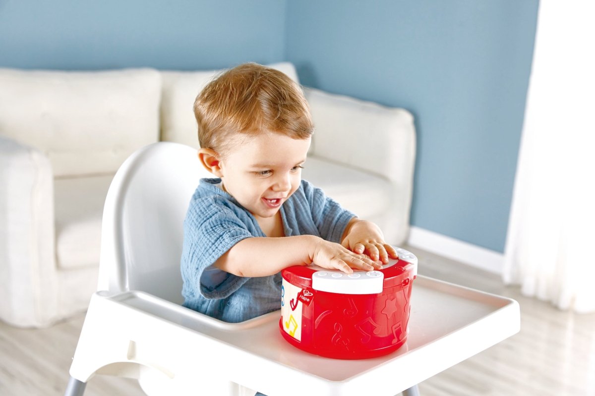 Hape Learn with Lights Musical Instrument Drum Set - 3pcs - Premium for Kids in Qatar | Toysaro.com