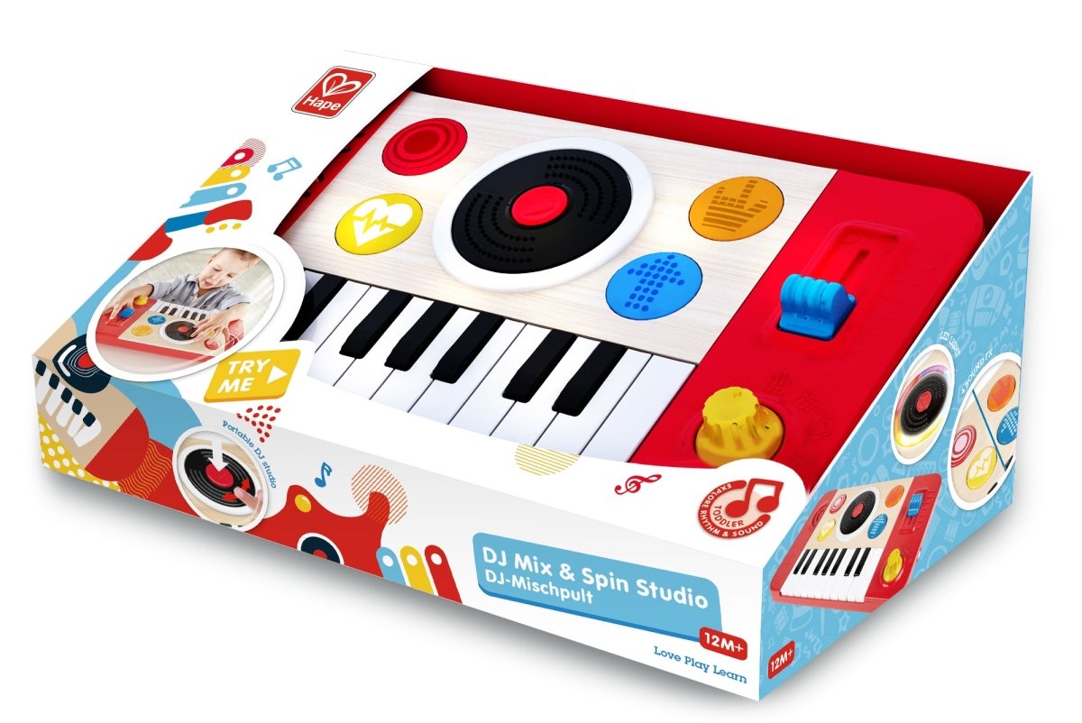 Hape DJ Mix & Spin Studio With Light and Sound Playset - Premium for Kids in Qatar | Toysaro.com