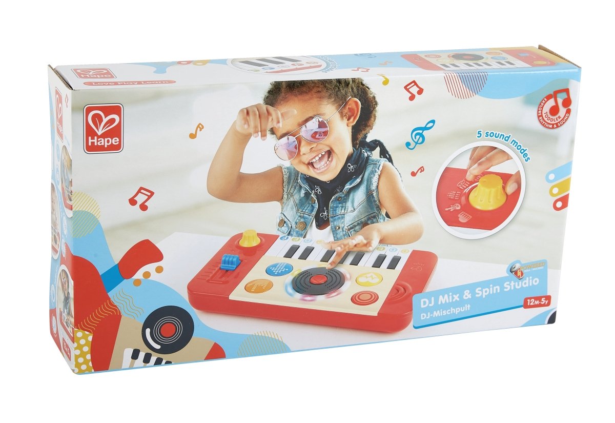 Hape DJ Mix & Spin Studio With Light and Sound Playset - Premium for Kids in Qatar | Toysaro.com