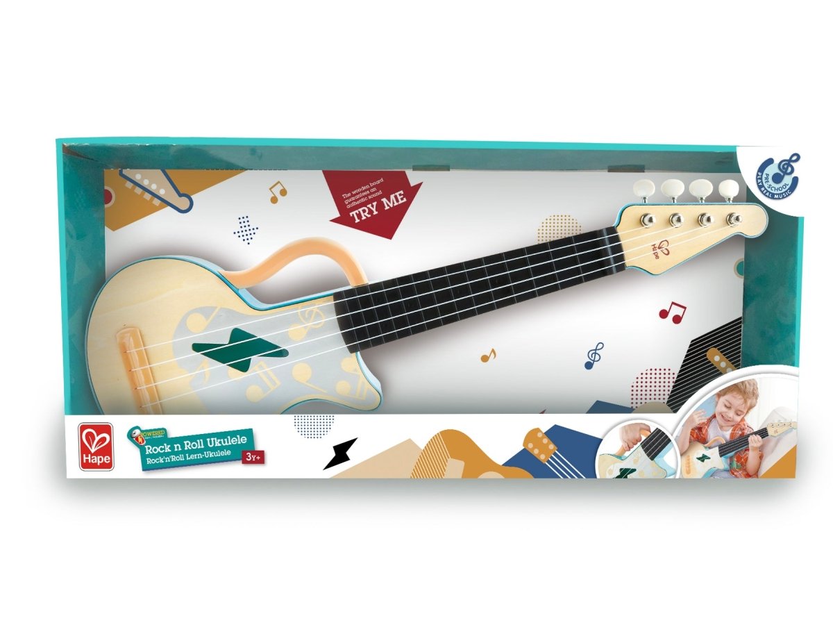 Hape - Rock n’ Roll Ukulele Wooden Musical Instrument - Premium for Kids in Qatar | Toysaro.com