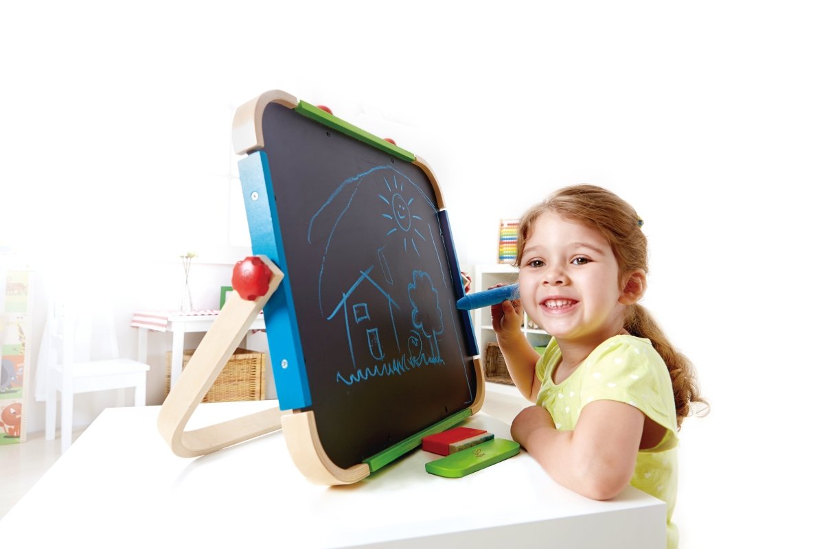 Hape Anywhere Art Studio Table Top Wooden Easel - Premium for Kids in Qatar | Toysaro.com
