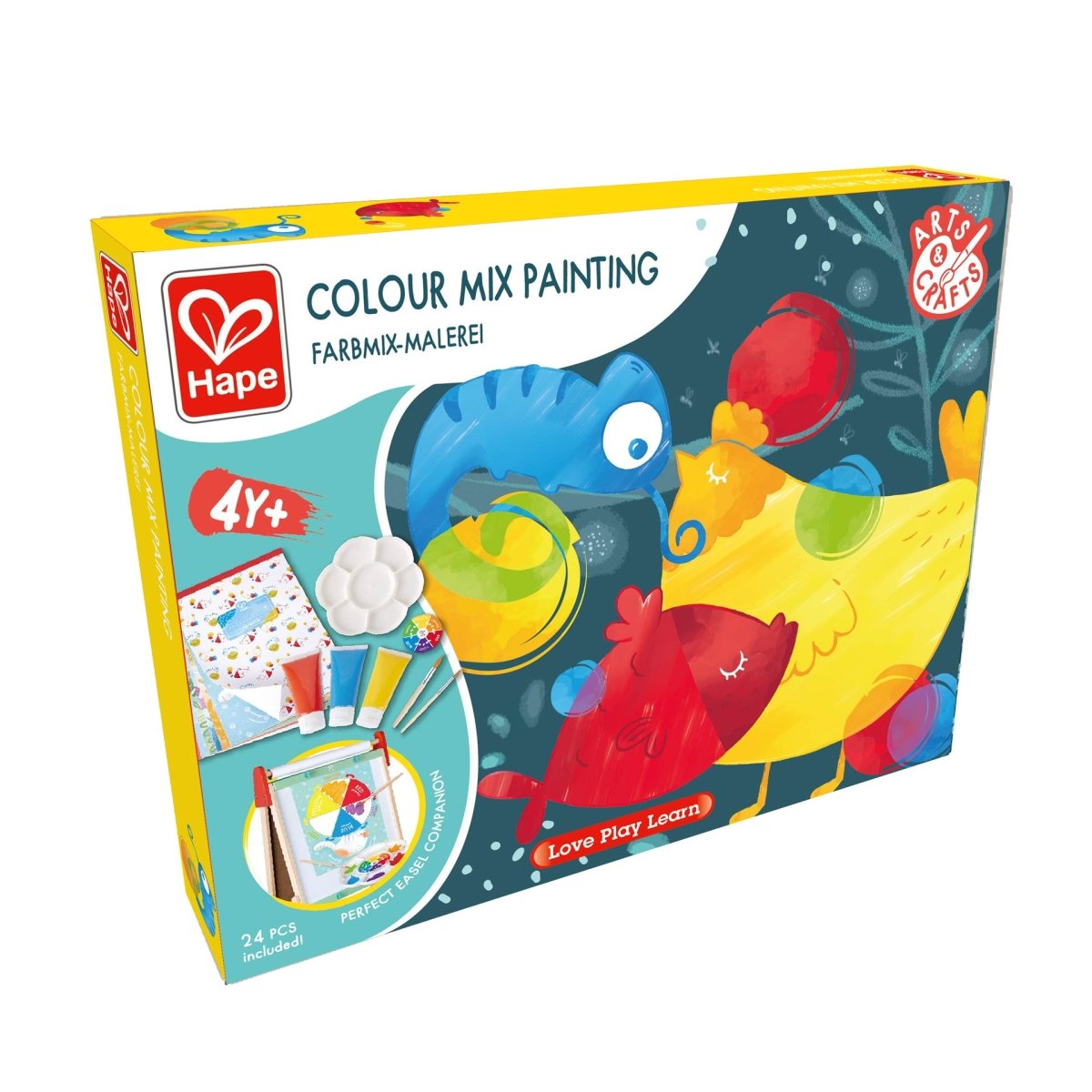 Hape Colour Mix Painting Activity Art & Craft Set 24 pcs - Premium for Kids in Qatar | Toysaro.com