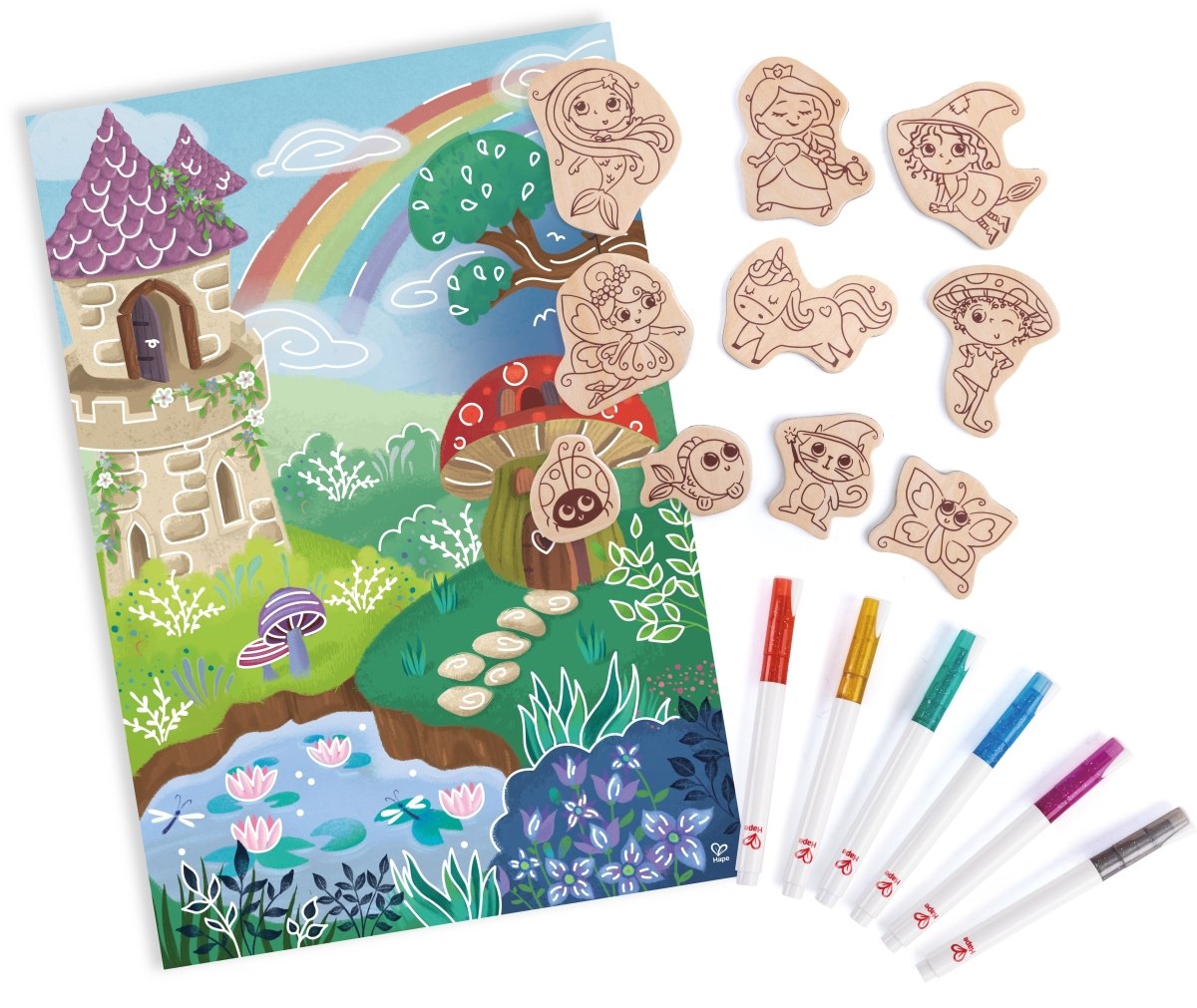 Hape DIY Magic Friends Art & Craft Set w/ Wooden Magnets - Premium for Kids in Qatar | Toysaro.com