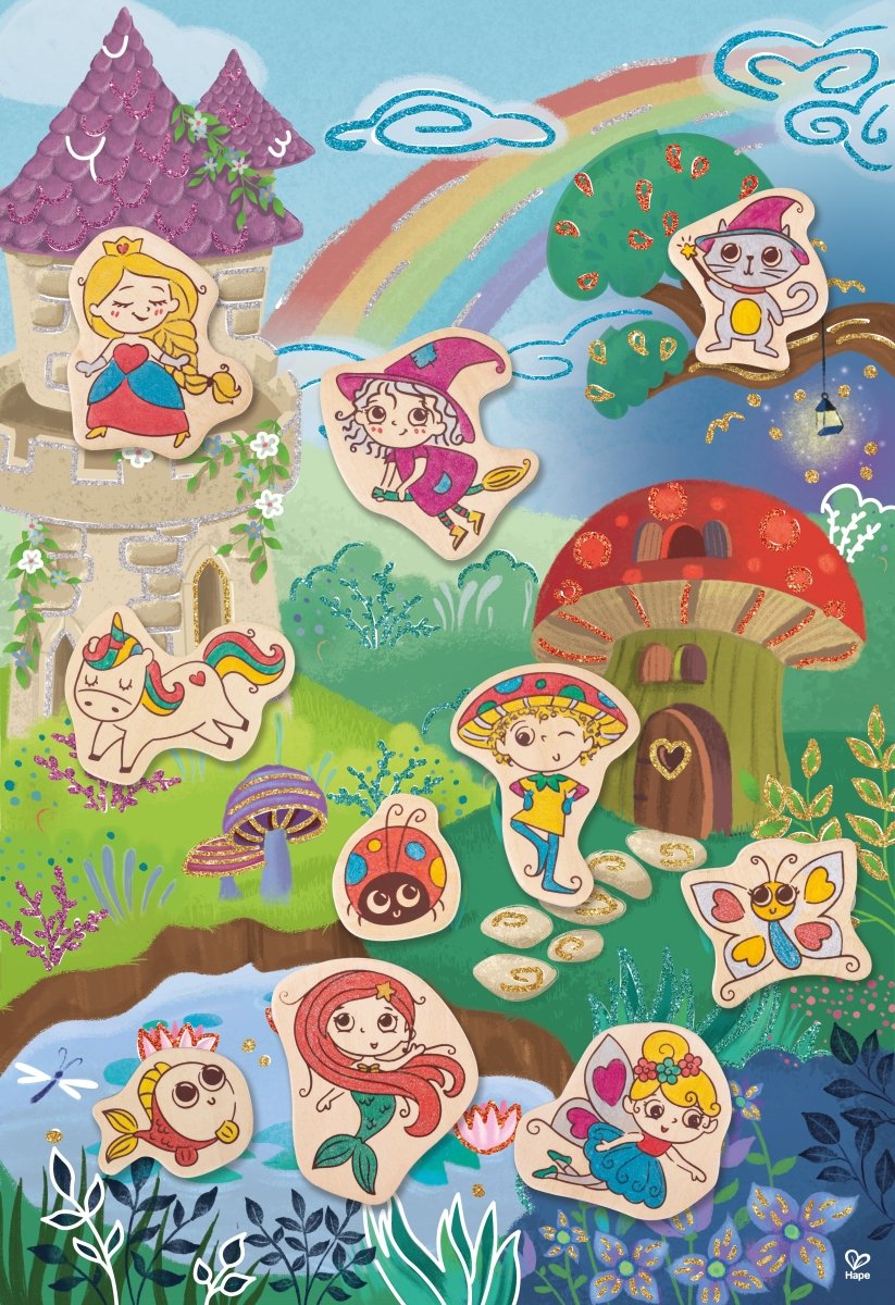 Hape DIY Magic Friends Art & Craft Set w/ Wooden Magnets - Premium for Kids in Qatar | Toysaro.com