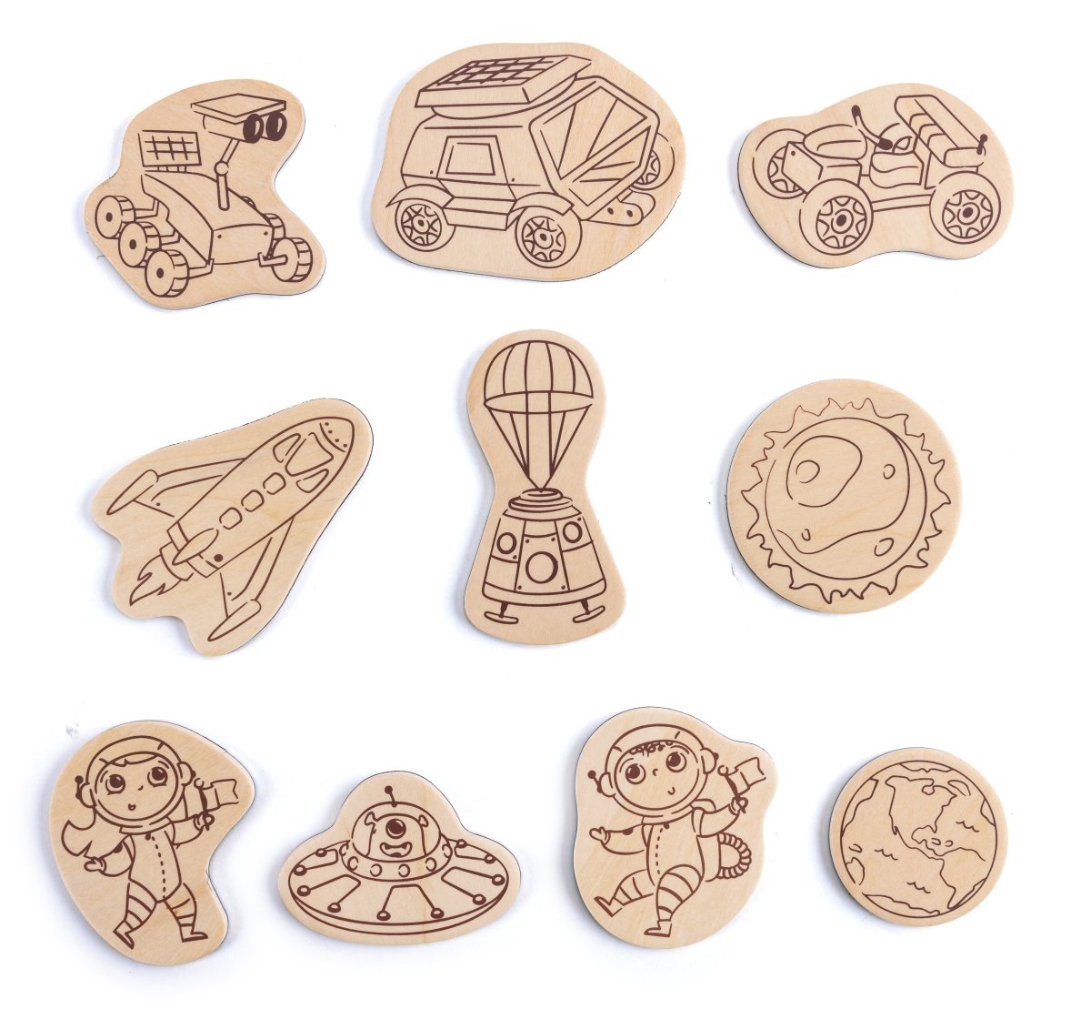 Hape DIY Mars Space Life Art & Craft Set with Wooden Magnets - Premium for Kids in Qatar | Toysaro.com