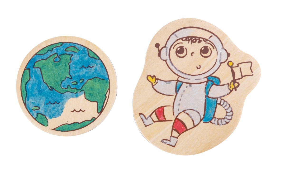 Hape DIY Mars Space Life Art & Craft Set with Wooden Magnets - Premium for Kids in Qatar | Toysaro.com