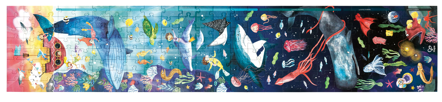 Hape 200pc Glow-in-the-Dark Ocean Life Puzzle (150 x 300cm)