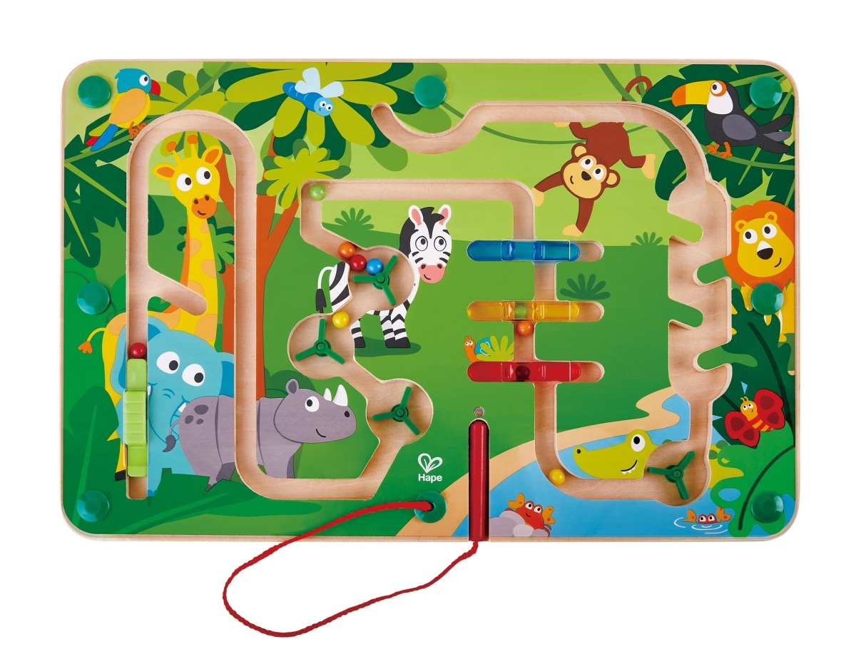 Hape Wooden Magnetic Jungle Educational Maze - Premium for Kids in Qatar | Toysaro.com