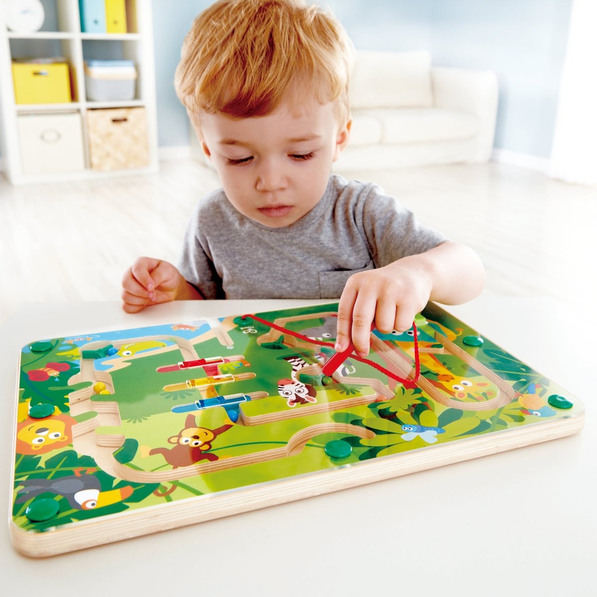 Hape Wooden Magnetic Jungle Educational Maze - Premium for Kids in Qatar | Toysaro.com