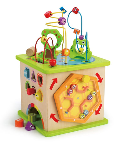 Hape Country Critters Wooden Activity Play Cube - Premium for Kids in Qatar | Toysaro.com