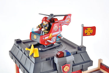Hape Multi - Level City Fire Station & Fire Engine Toy - Premium for Kids in Qatar | Toysaro.com
