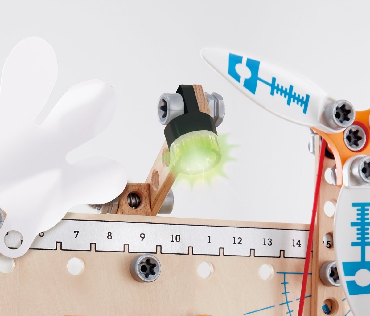 Hape Junior Inventor Deluxe Scientific Wooden Workbench 79pcs - Premium for Kids in Qatar | Toysaro.com