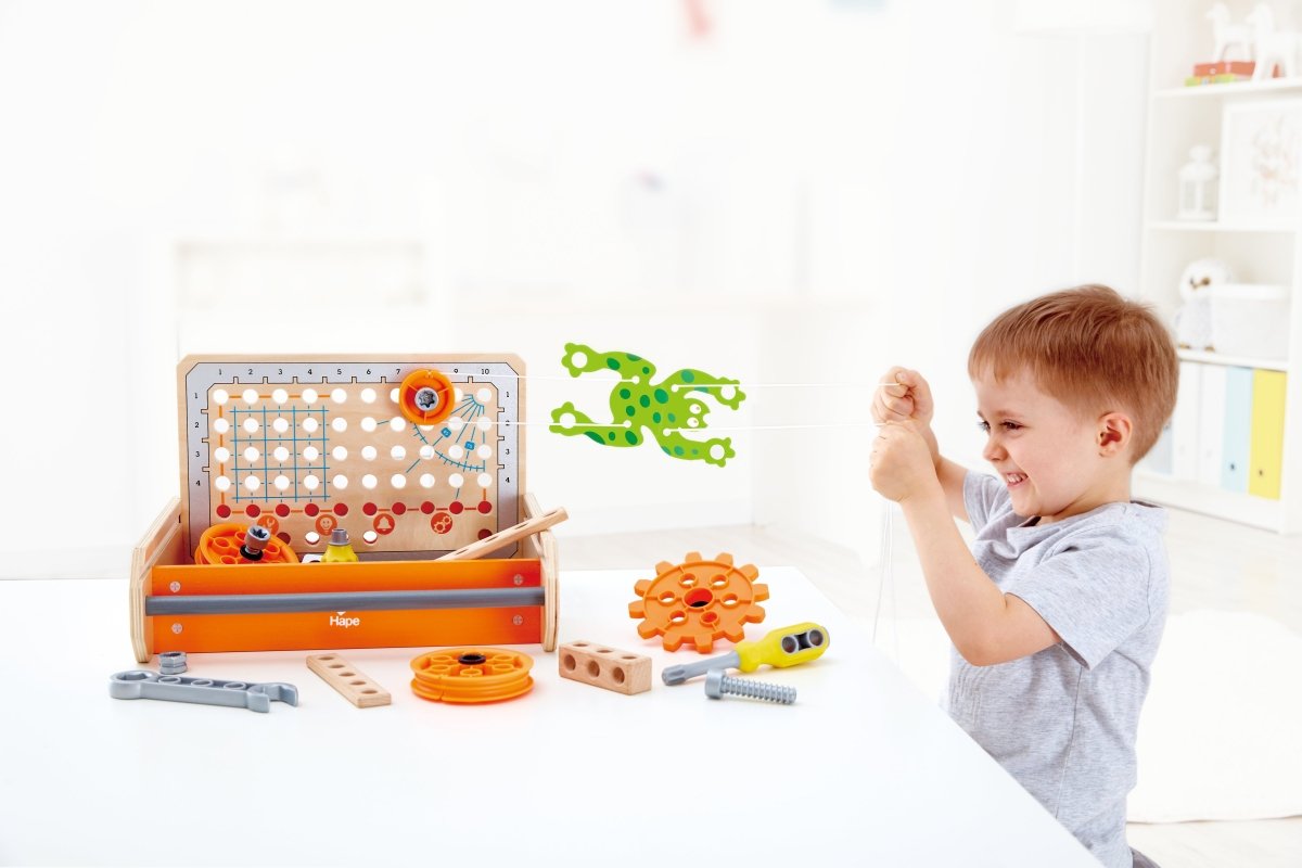 Hape Junior Inventor Science Experiment Toolbox Kit 32pcs - Premium for Kids in Qatar | Toysaro.com