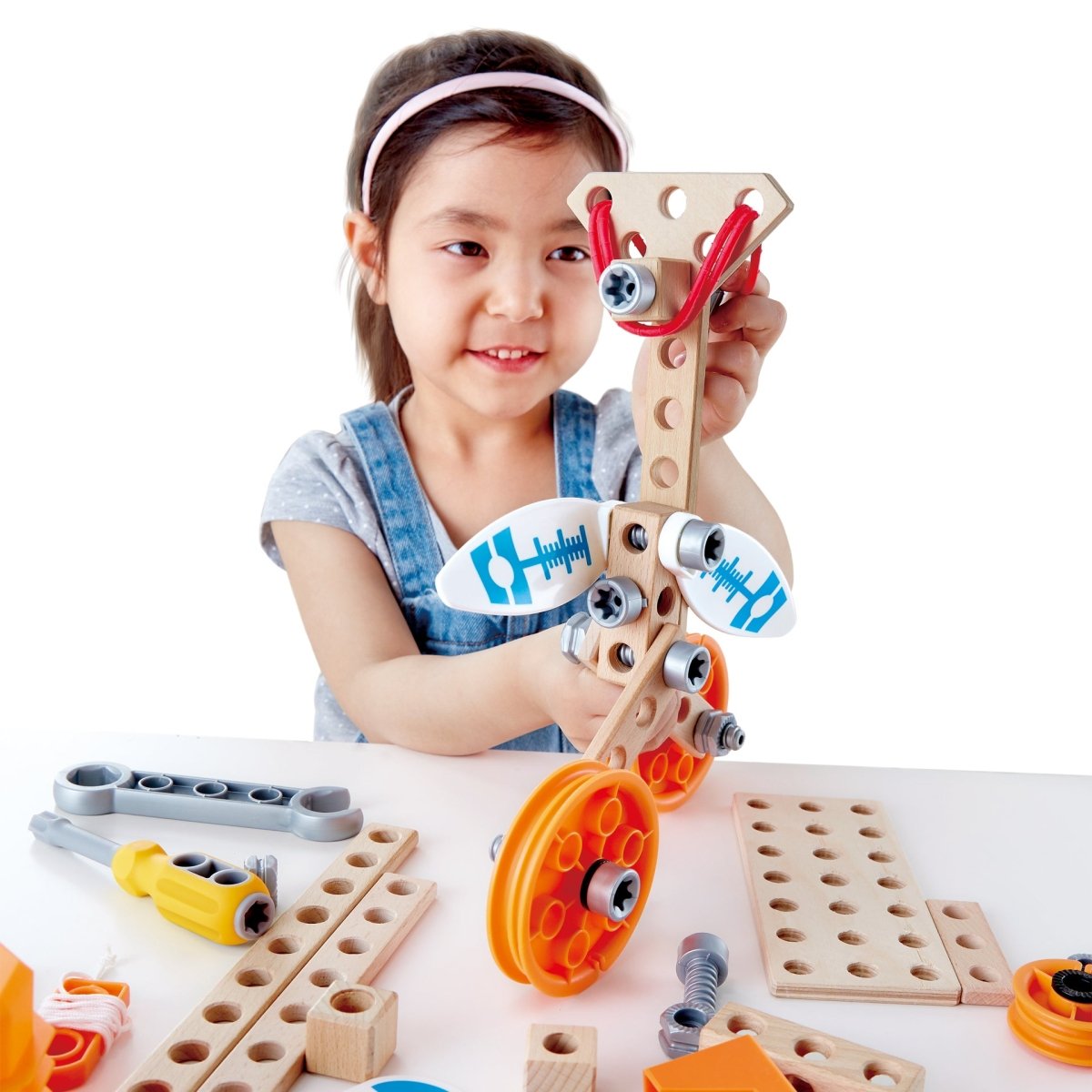Hape Junior Inventor Deluxe Experiment Construction Kit 57pcs - Premium for Kids in Qatar | Toysaro.com