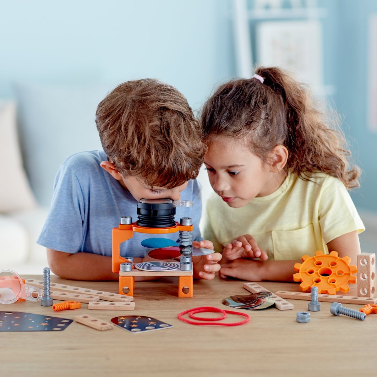 Hape Junior Inventor Optical Science Lab Wooden Playset 53pcs - Premium for Kids in Qatar | Toysaro.com