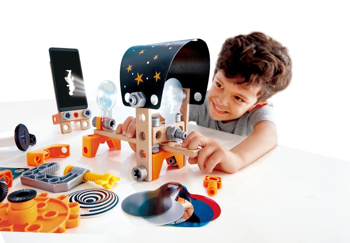 Hape Junior Inventor Optical Science Lab Wooden Playset 53pcs - Premium for Kids in Qatar | Toysaro.com