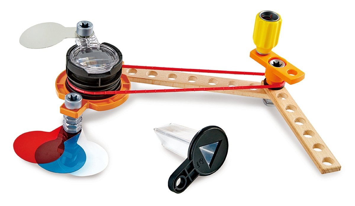 Hape Junior Inventor Optical Science Lab Wooden Playset 53pcs - Premium for Kids in Qatar | Toysaro.com