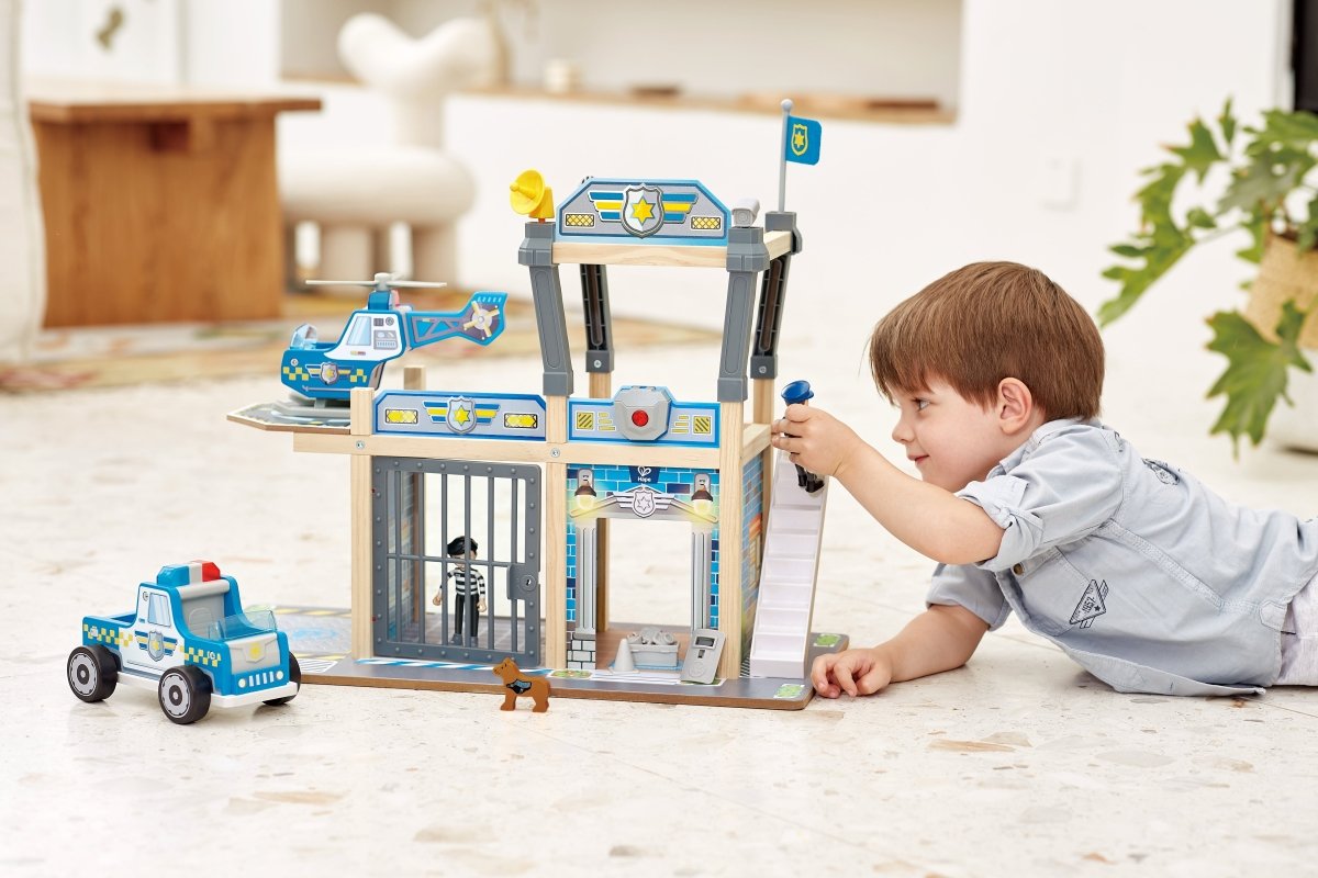 Hape Metro Police Dept Playset - Premium for Kids in Qatar | Toysaro.com