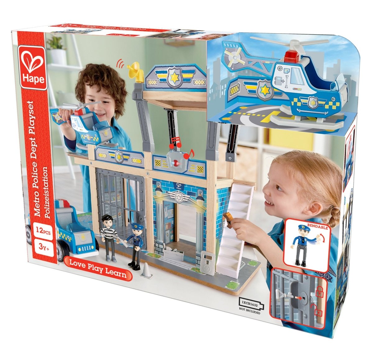 Hape Metro Police Dept Playset - Premium for Kids in Qatar | Toysaro.com