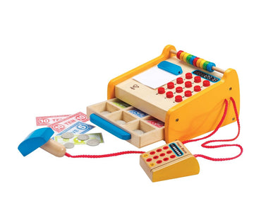 Hape Wooden Checkout Cashier Register Kitchen Playset - Premium for Kids in Qatar | Toysaro.com
