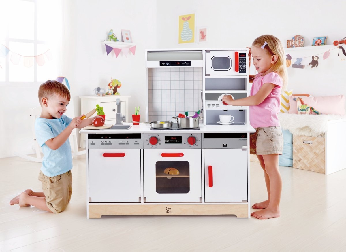 Hape All - In - 1 Kitchen & Food Playset w/ Accessories 15 pcs - Premium for Kids in Qatar | Toysaro.com