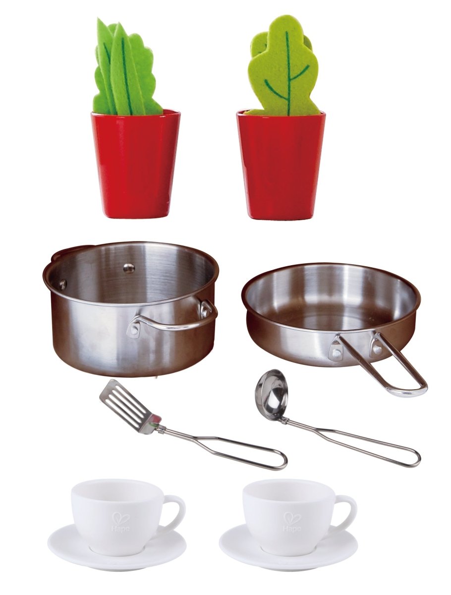 Hape All - In - 1 Kitchen & Food Playset w/ Accessories 15 pcs - Premium for Kids in Qatar | Toysaro.com